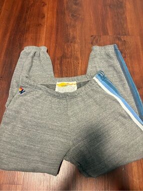 Aviator Nation Sweatpants with Blue Side Stripes